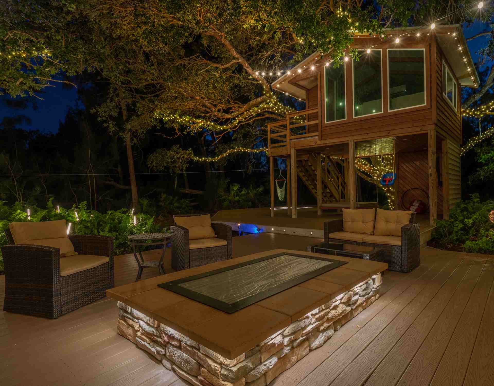 String lighting installation